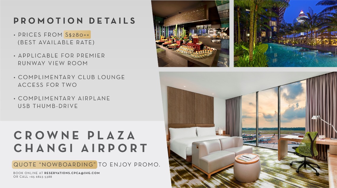 Premier Room with Runway View at Crowne Plaza Changi Airport